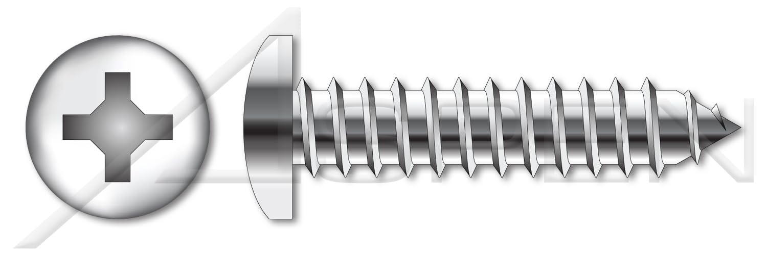 400 Pcs M6.3 X 50mm DIN 7981 ISO 7049 Metric Self-Tapping Sheet Metal Screws - Pan Phillips Drive Full Thread A4 Stainless Steel - Perfect for Metal Roofing, HVAC, and Automotive Applications