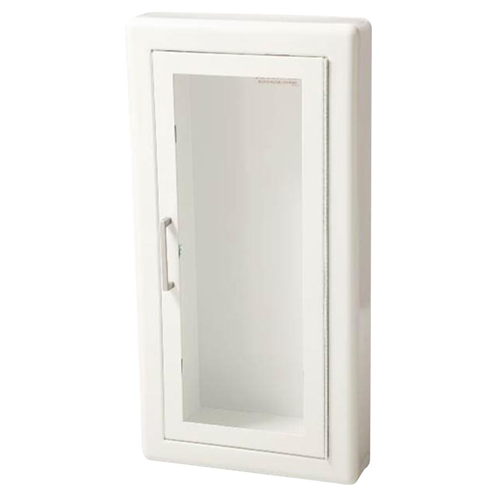 JL Industries 8117F10 Ambassador Fire Extinguisher Cabinet - Full Glass Door with Pull Handle - Wall Mounted Safety Cabinet for Office, School, Warehouse & Commercial Buildings