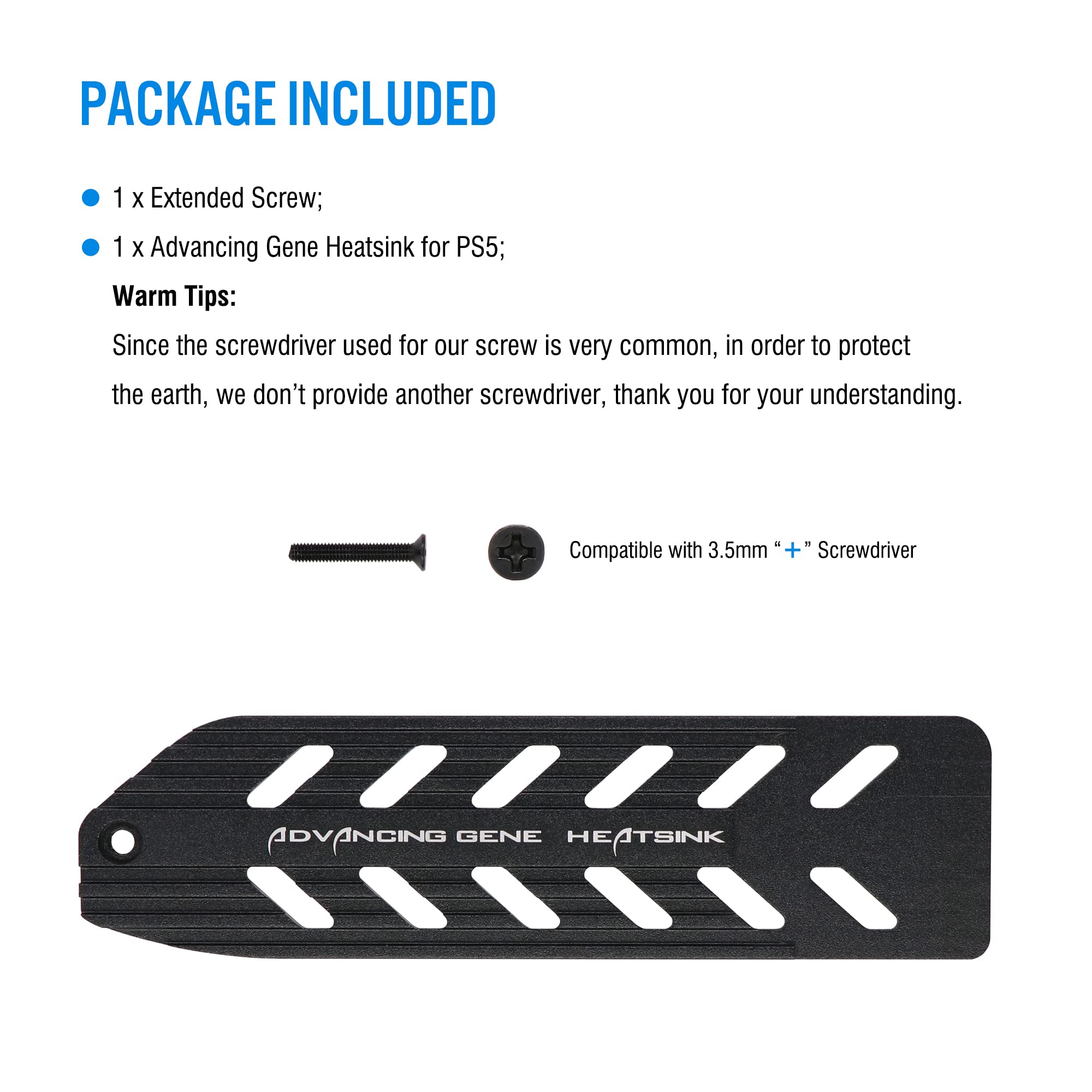 High-Performance M.2 NVMe Heatsink for PS5 Console - Black | SSD Cooling Solution for Gaming & 4K Streaming