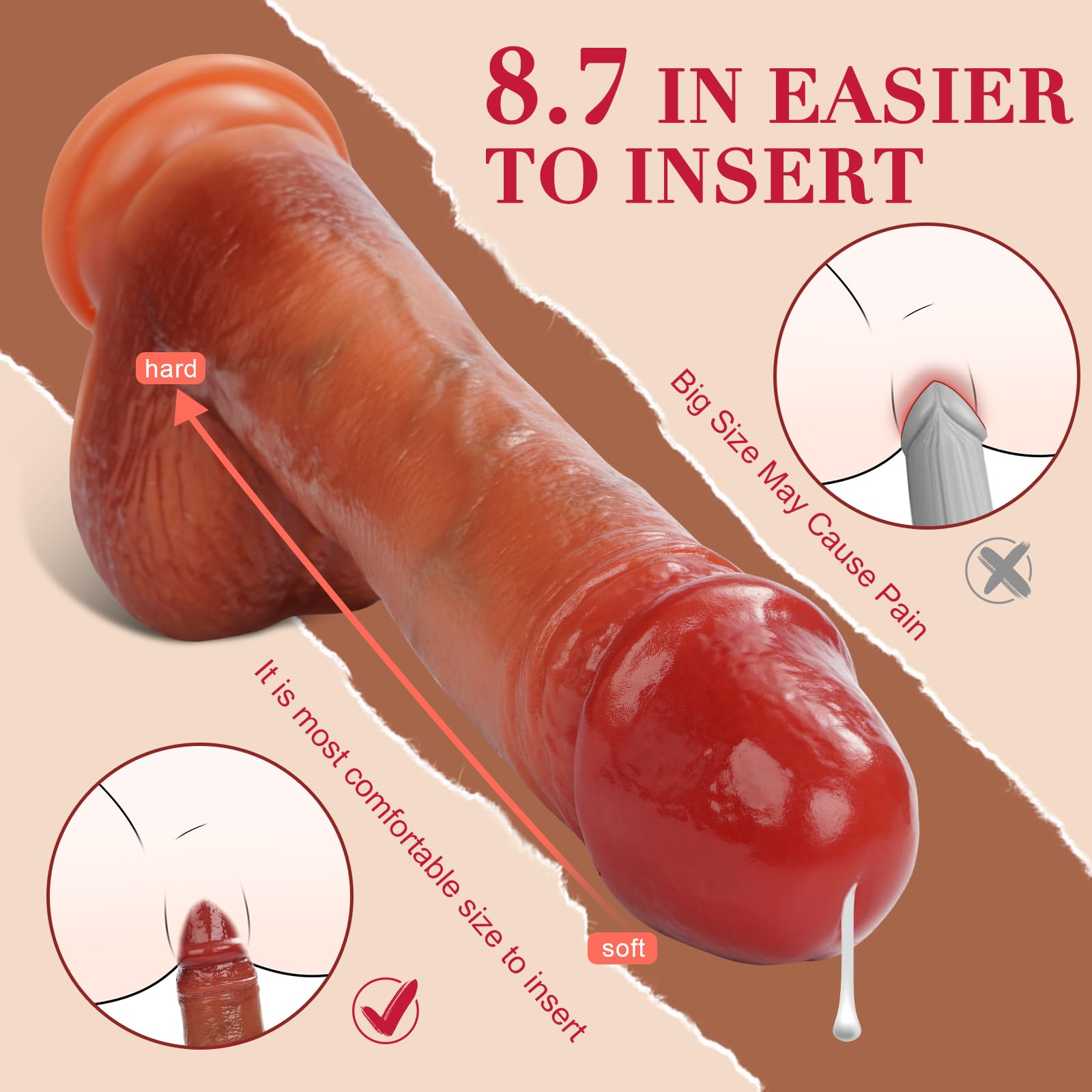 Remote Control Realistic Thrusting Vibrating Dildo with Suction Cup - Lifelike Silicone G-Spot & Anal Sex Toy for Couples - Perfect for Solo Play, Partner Exploration & BDSM Scenes