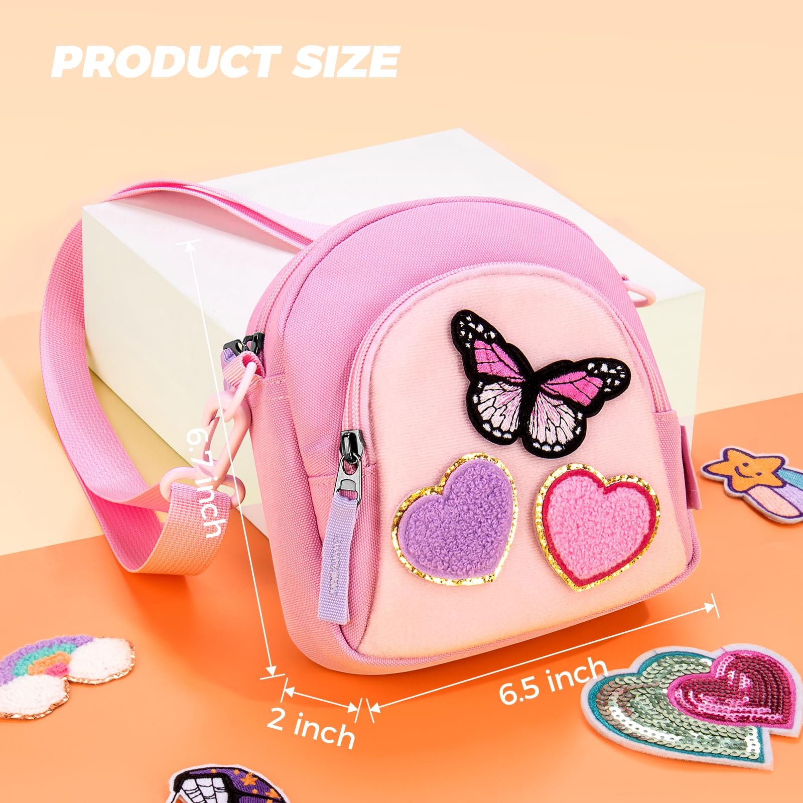 Choco Mocha Girls Crossbody Purse for Kids Ages 2-8 | Toddler Shoulder Bag for Little Girls | Perfect for School, Parties & Daily Use