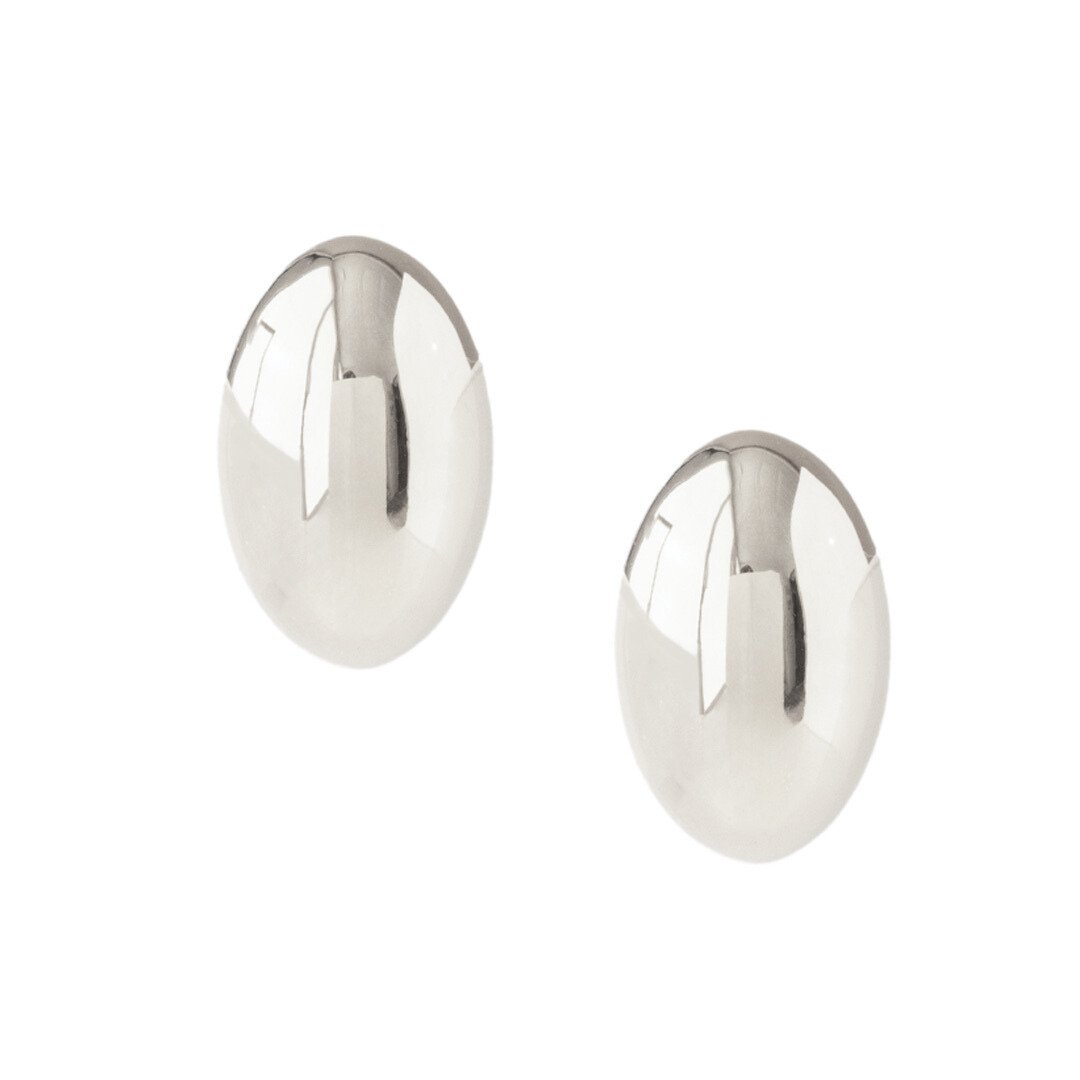 POISE DOME STUDS Earrings in Sterling Silver - Perfect for Everyday Wear & Special Occasions