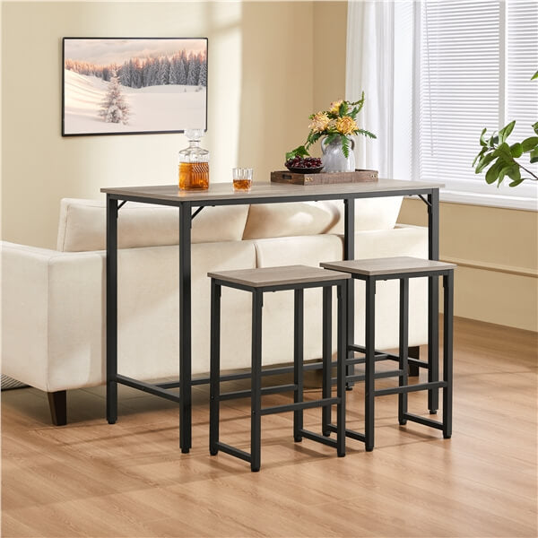 Yaheetech 2-Piece Counter Height Kitchen Table Set with Bar Stools - Perfect for Small Spaces, Breakfast Nooks & Modern Dining Areas