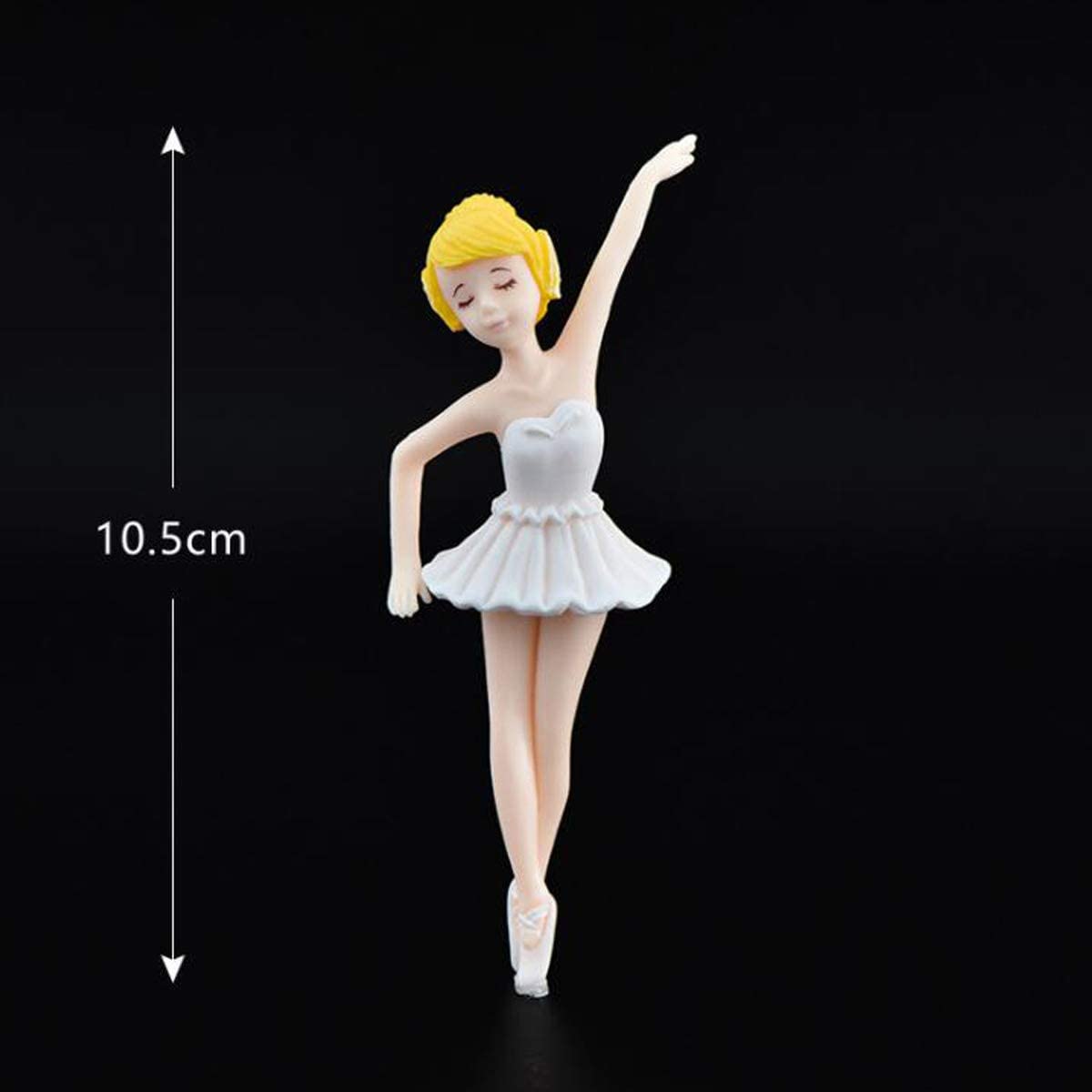 4 Pcs Ballet Girl Miniature Figurine Toys - Ballerina Doll Playset for Cake Toppers, Plant Pot Crafts, Dollhouse & Landscape Decor - Perfect for Birthday Parties, Wedding Cakes, Fairy Gardens and Home Decoration