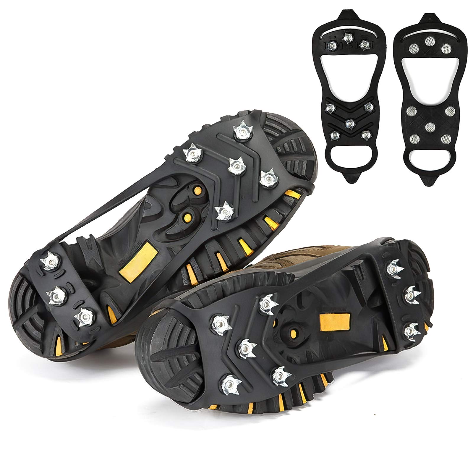 Premium Stainless Steel Crampons for Hiking Boots - Anti-Slip Ice Cleats for Snow & Winter Trekking - Durable Traction Spikes for Mountain Climbing & Outdoor Adventures