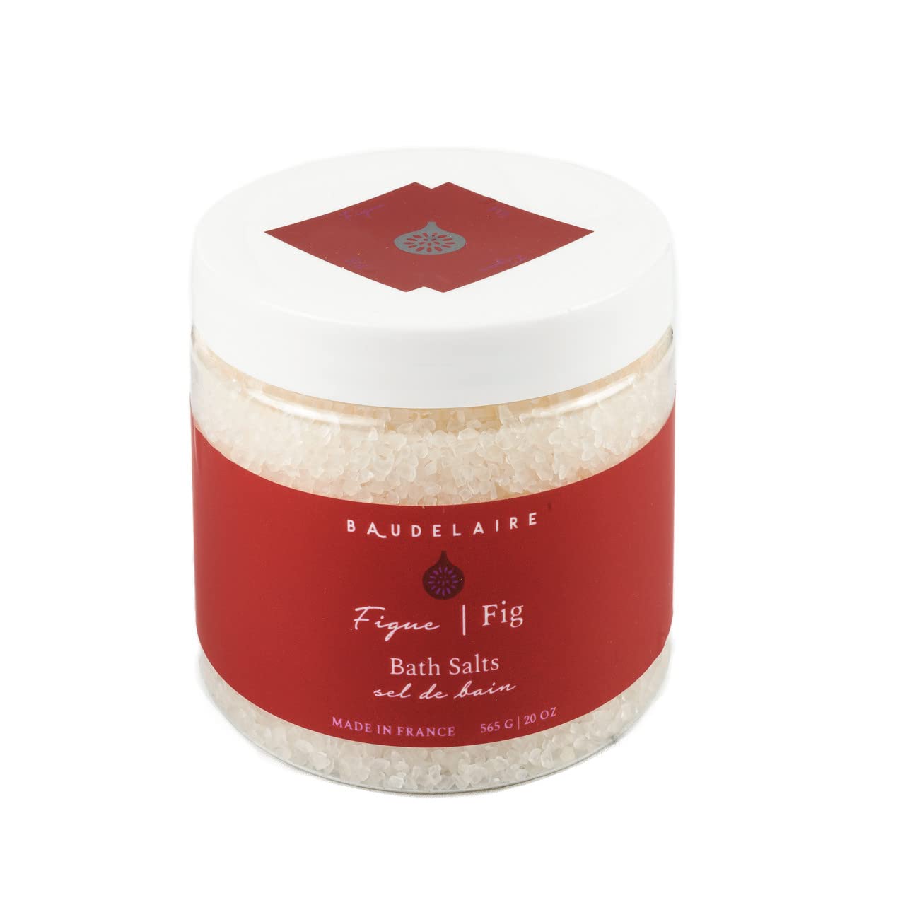 Provence Sante Fig Body Salt - 20 oz Natural Exfoliating Scrub for Dry Skin | Spa Quality Bath & Shower Salt for Relaxation & Moisturizing