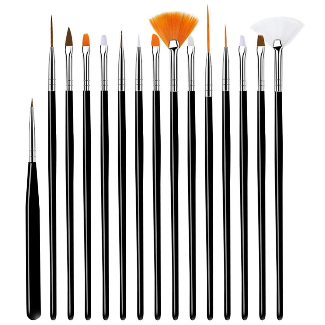 Anjetan 15PCS Professional Nail Art Pen Set - Dotting Tools & Brushes for Acrylic Nails, Gel Polish, Manicure & Nail Design | Perfect for Home Salon, DIY Nail Art & Professional Use