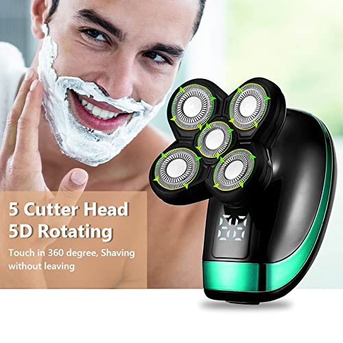 5-in-1 Rechargeable Electric Razor for Men - Wet/Dry Waterproof Beard Trimmer with Fast Charging | Perfect for Travel, Gym & Daily Shaving at Home