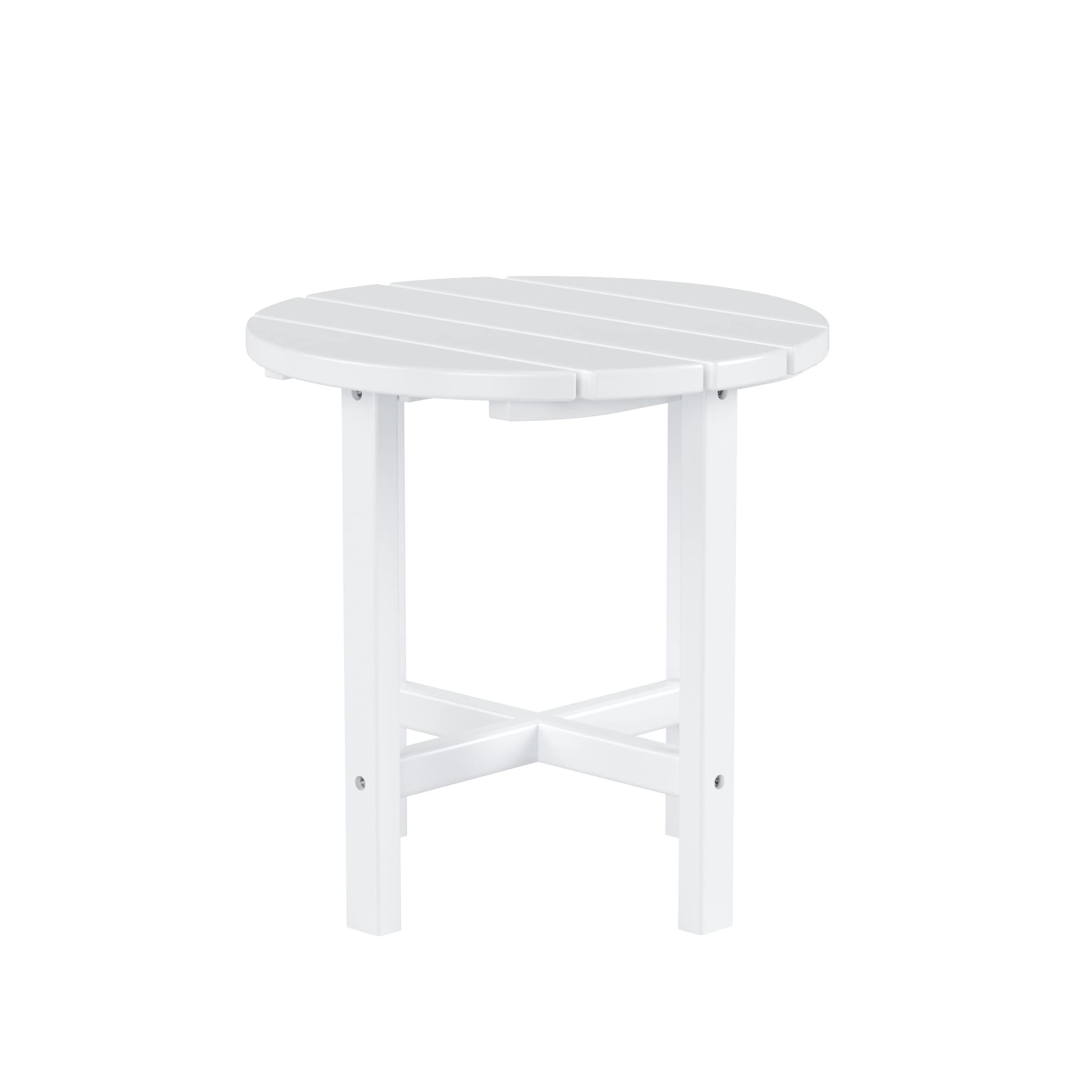 WO Home Furniture 3-Piece HDPE Outdoor Patio Rocking Chair Set - Traditional White Rocking Chairs for Garden, Porch & Backyard Relaxation