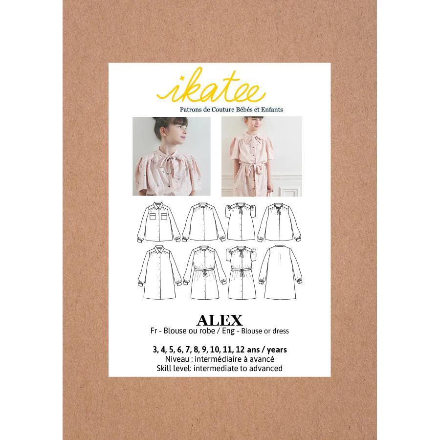 Alex Blouse or Dress Sewing Pattern for Girls 3-12 Years | DIY Kids Clothing & Party Outfit Ideas