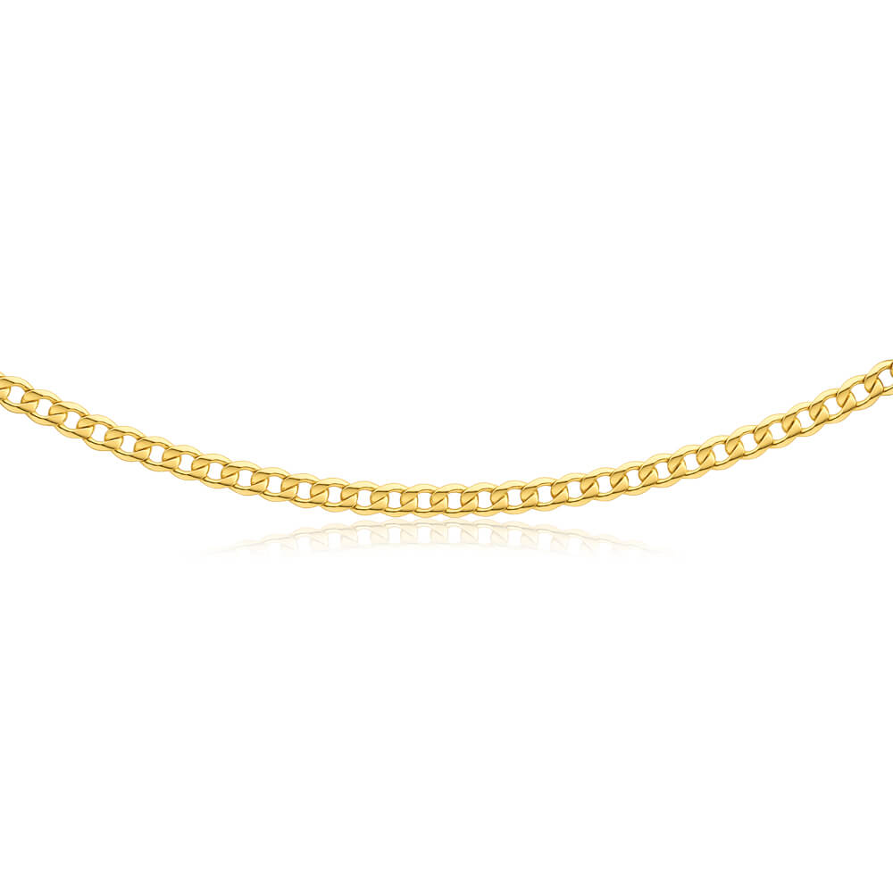 9ct Yellow Gold Filled Curb Chain Necklace for Women - Elegant & Durable Jewelry for Everyday Wear, Parties & Special Occasions
