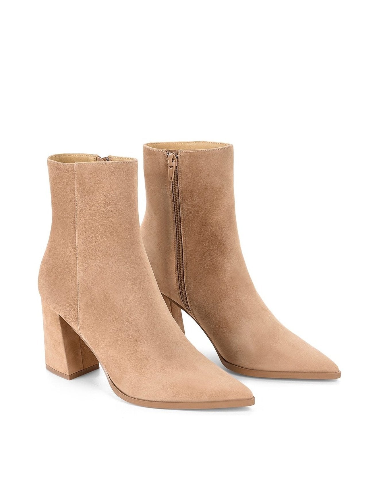 Willing Women's Ankle Boots - Walnut Suede Leather Mid Calf Booties for Fall & Winter | Comfortable Fashion Shoes for Casual Outfits, Office Wear & Date Nights