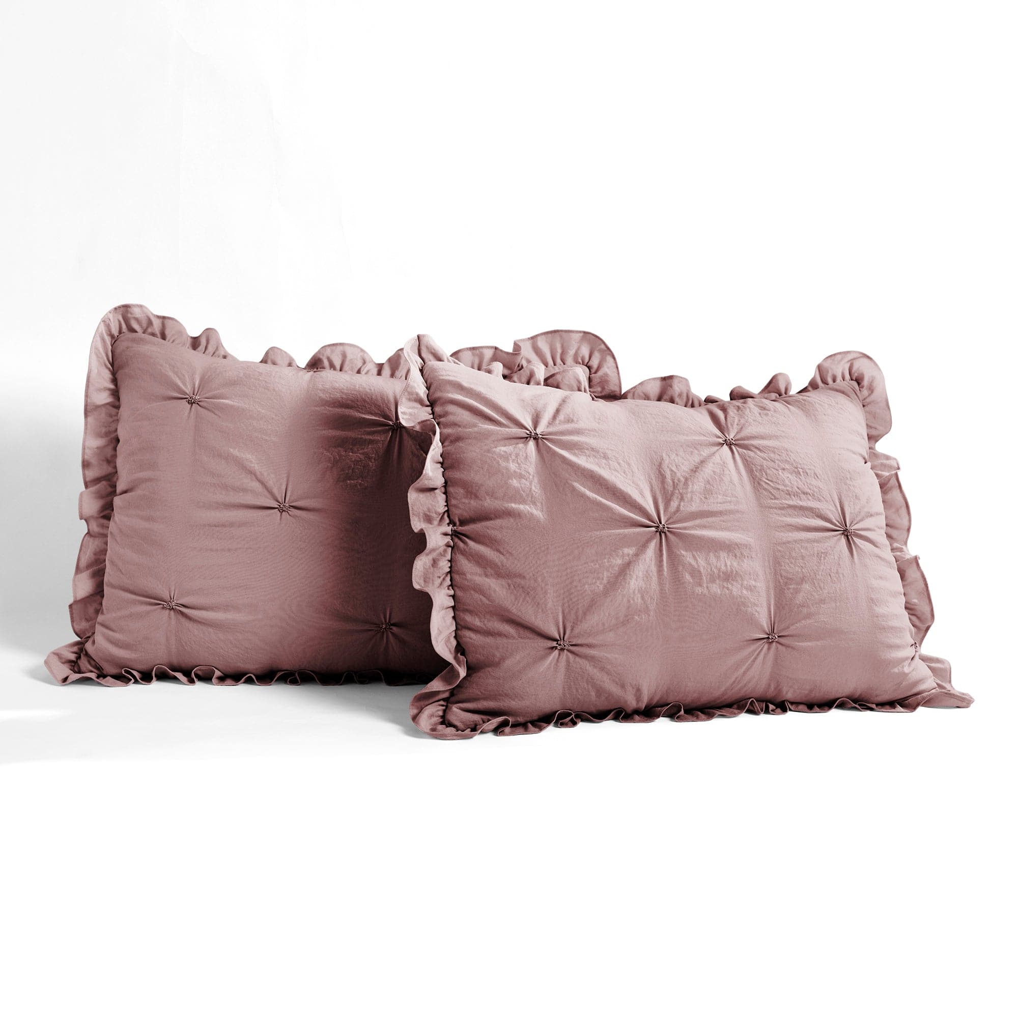 Ravello Pintuck Ruffle Skirt Bedspread Set - Elegant Queen Size Bedding with Ruffled Design for Master Bedroom Decor | Perfect for Guest Rooms, Hotels & Luxury Home Styling