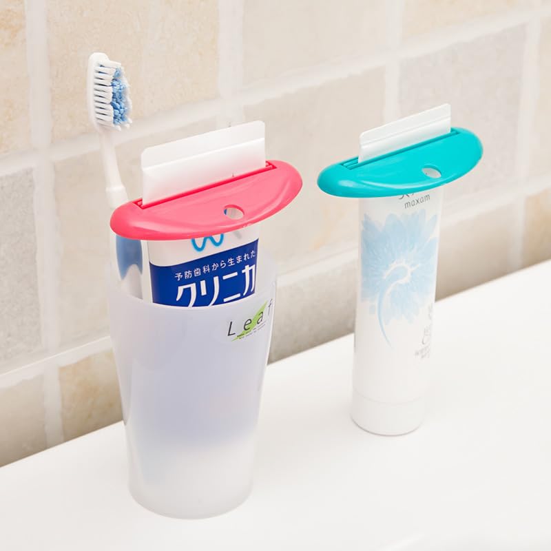 5Pcs White Plastic Toothpaste Tube Squeezer Dispenser - Toothpaste Saver Clip for Kids & Adults - Bathroom Organizer for Efficient Toothpaste Use - Perfect for Travel, Home & Daily Oral Care Routine