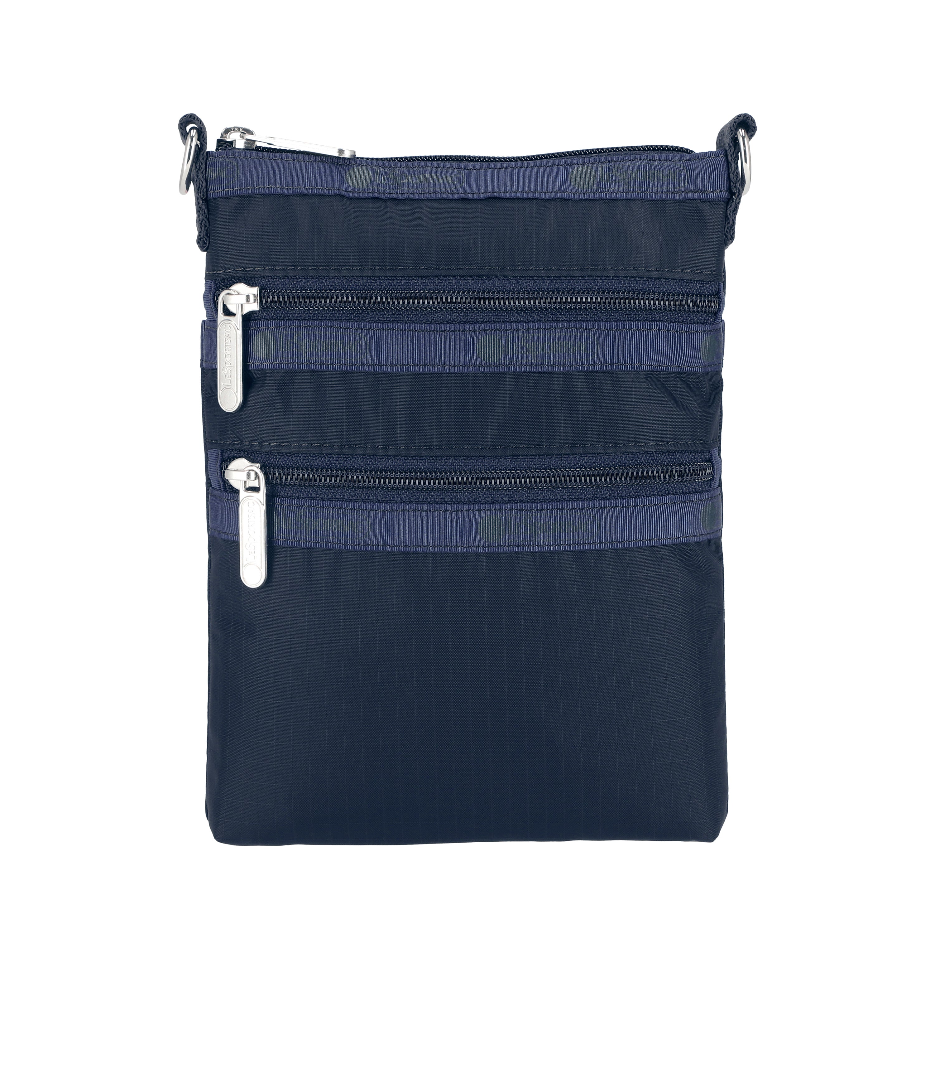 Waterproof Crossbody Bag with 3 Zippers - Deep Sea Navy Blue Hands-Free Purse 4007 R111 for Travel, Hiking & Daily Use