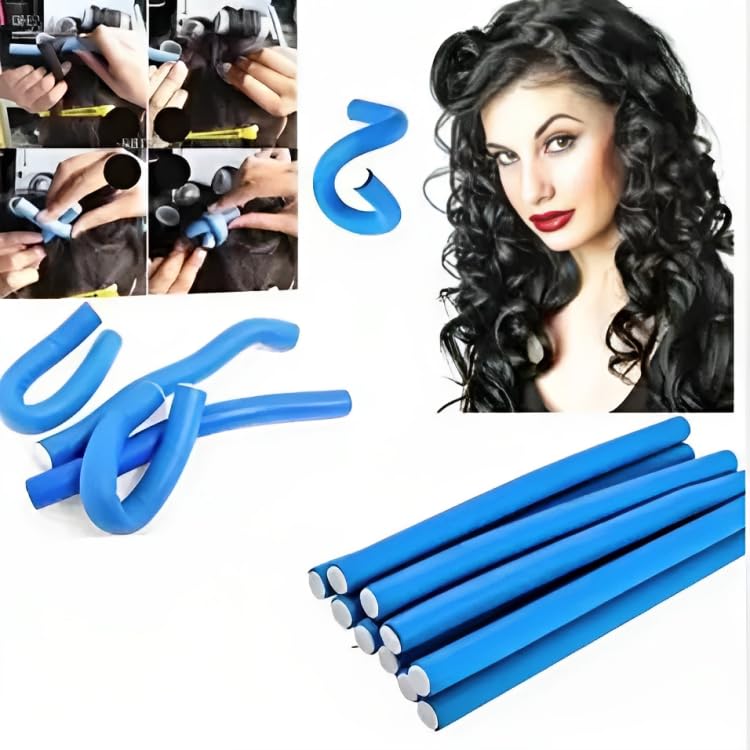 Soft Sponge Bendy Twist Hair Curler Roller - Easy Hair Care Tool for Effortless Curls (Multicolor) | Perfect for Home Styling & Travel
