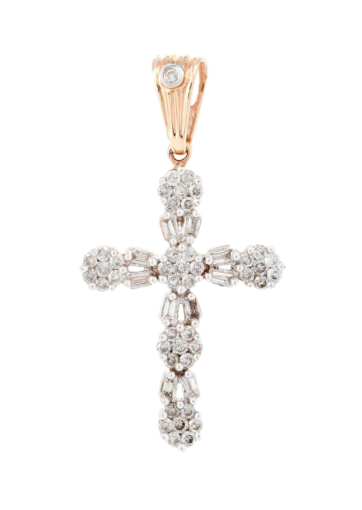 0.15 Carat Diamond Cross Pendant Necklace - 2.19 Grams Solid Gold Religious Jewelry for Women & Men - Perfect for Baptism, Confirmation & Everyday Wear