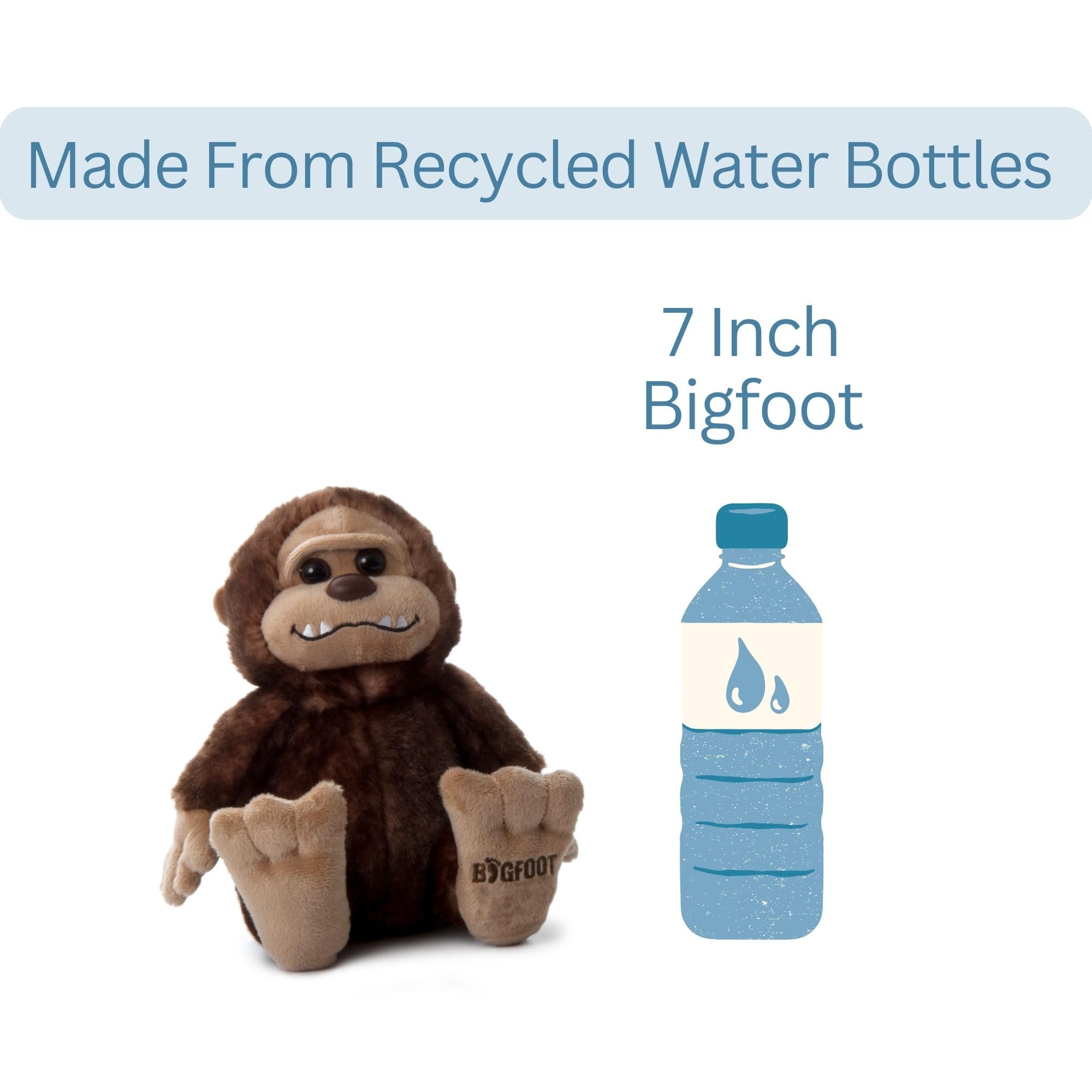 7 Inch Bigfoot Plush Toy - Wild Onez Wildlife Stuffed Animal for Kids, Soft & Cuddly Ape Plushie, Perfect Gift for Birthday & Christmas | Playtime, Nursery Decor, Travel Companion