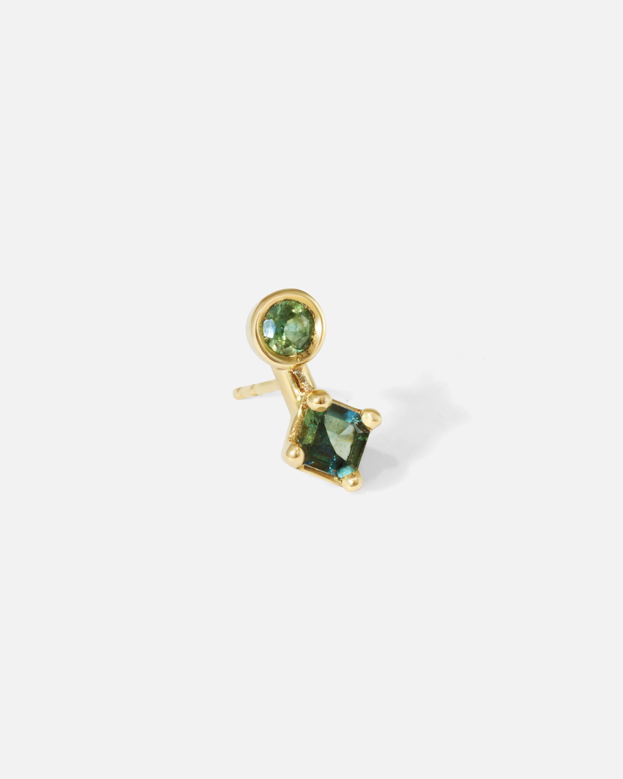 Canis Minor Sapphire Stud Earrings - 14K Gold Plated Elegant Jewelry for Women - Perfect for Weddings, Parties & Everyday Wear