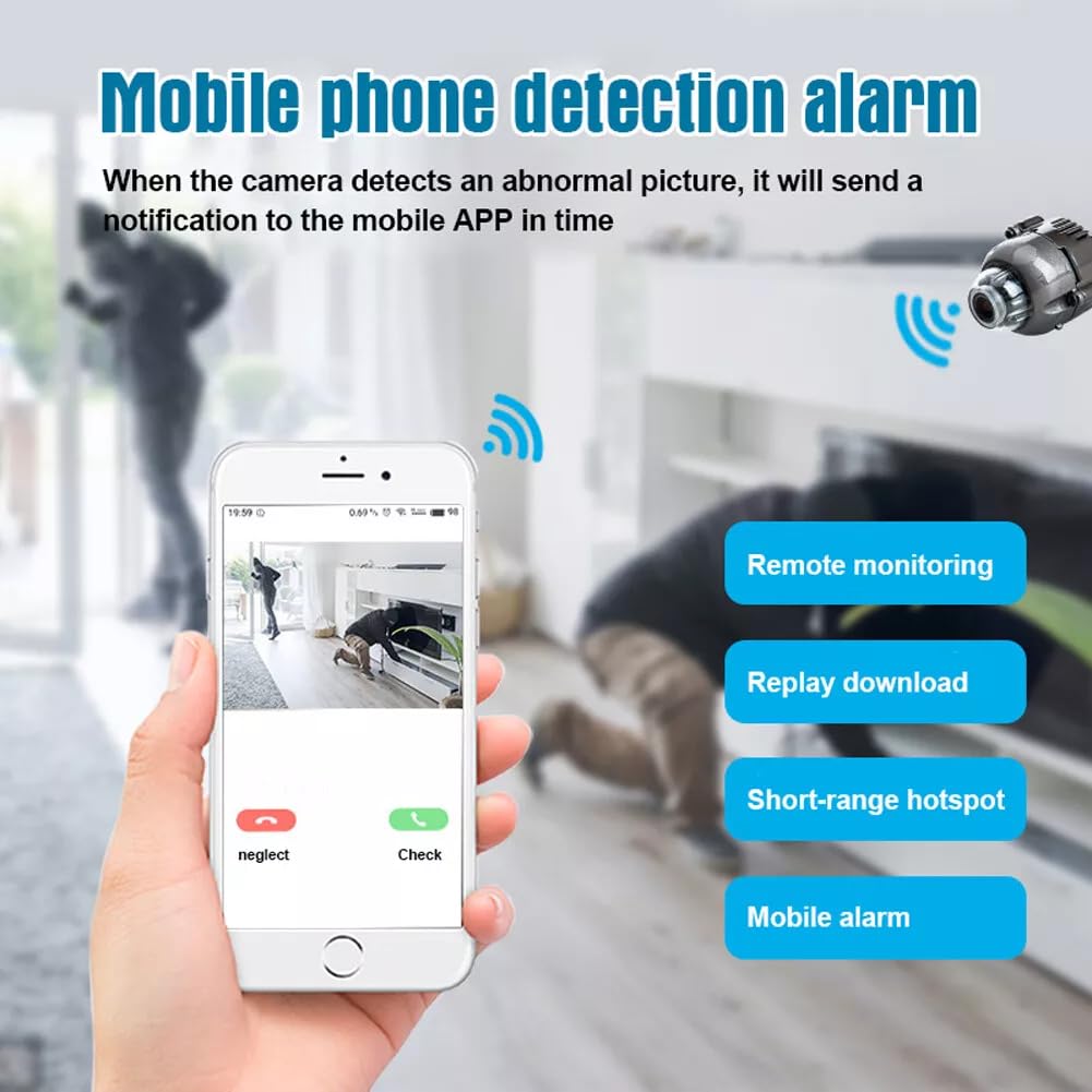 Mini Spy Camera Wireless WiFi HD 1080P - Hidden IP Night Vision Security Camera with App Control | Motion Detection & Audio Recording | Ideal for Home, Office, Baby Monitor & Nanny Cam Surveillance