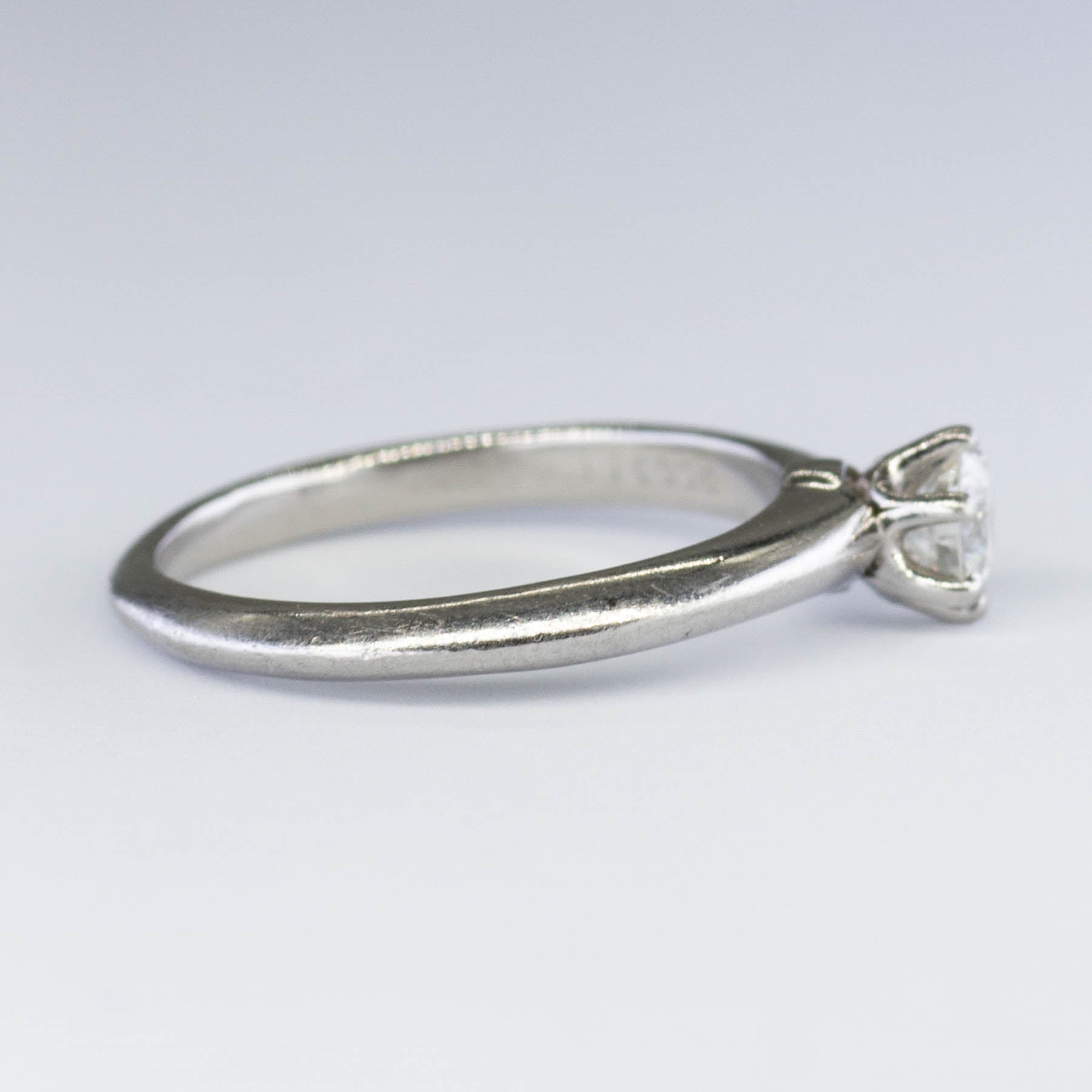 Tiffany & Co. Solitaire Diamond Engagement Ring 0.21 Carat Size 3.75 - Perfect for Proposals, Anniversaries & Bridal Jewelry