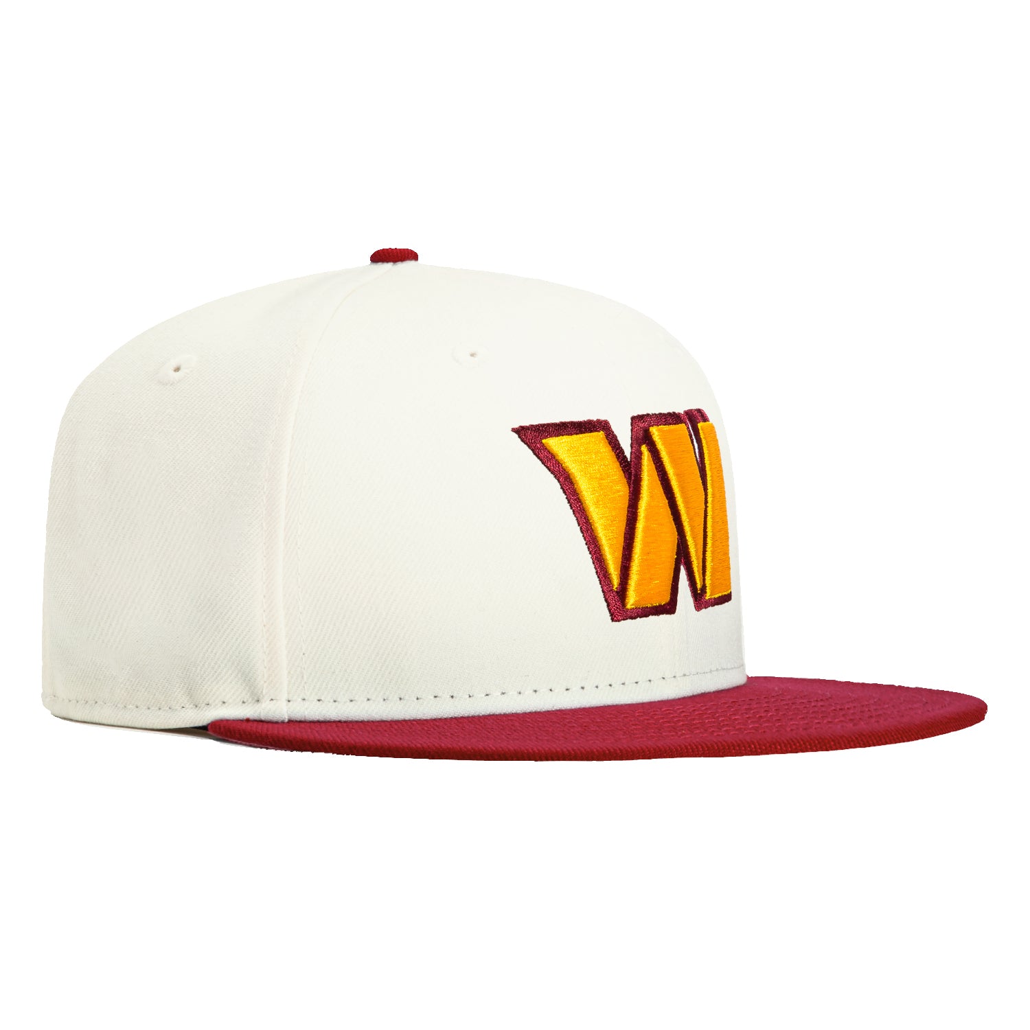 New Era 59Fifty Washington Commanders Snapback Hat - White & Cardinal Red NFL Team Cap for Men & Women - Perfect for Game Day, Sports Events & Casual Wear