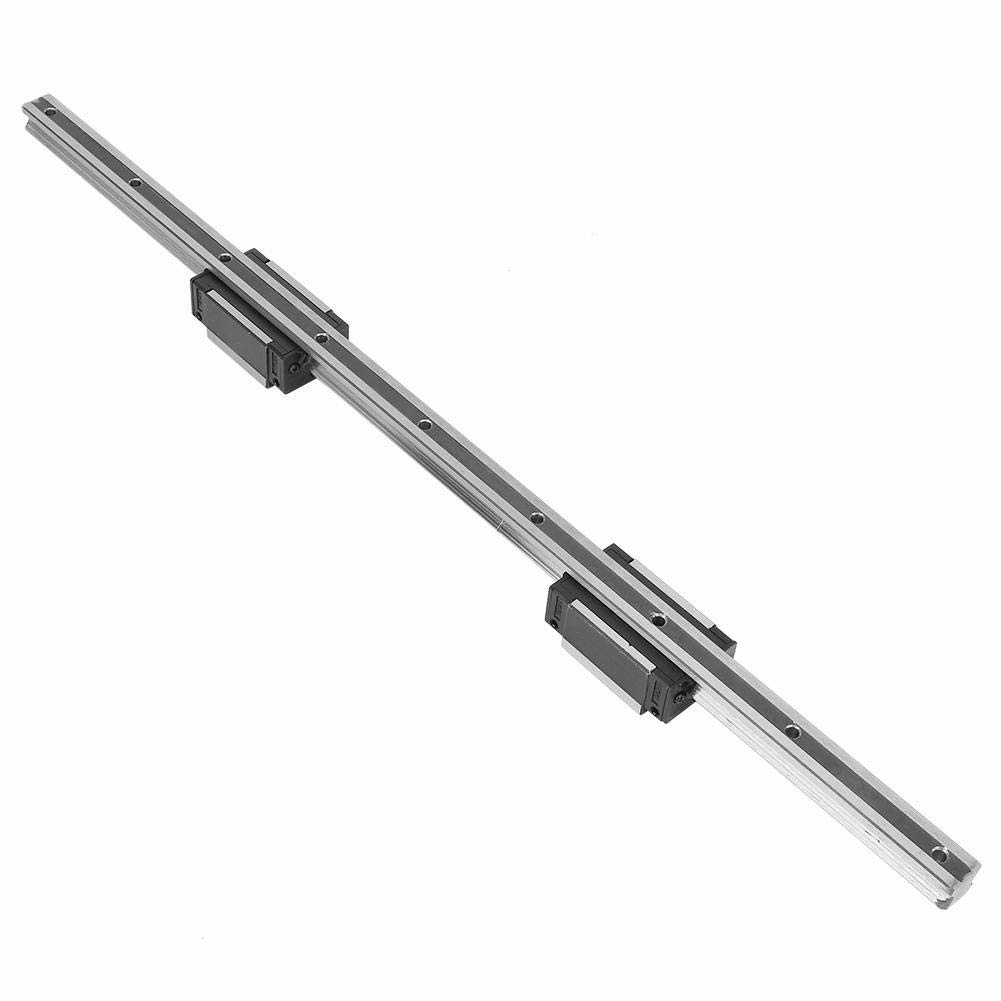 2Pcs HGR15-500mm Linear Rail Guide, 15mm Width with 4pcs Carriage Slide Block - High Precision Linear Motion System for 3D Printers, CNC Machines, Laser Cutters, and Industrial Automation