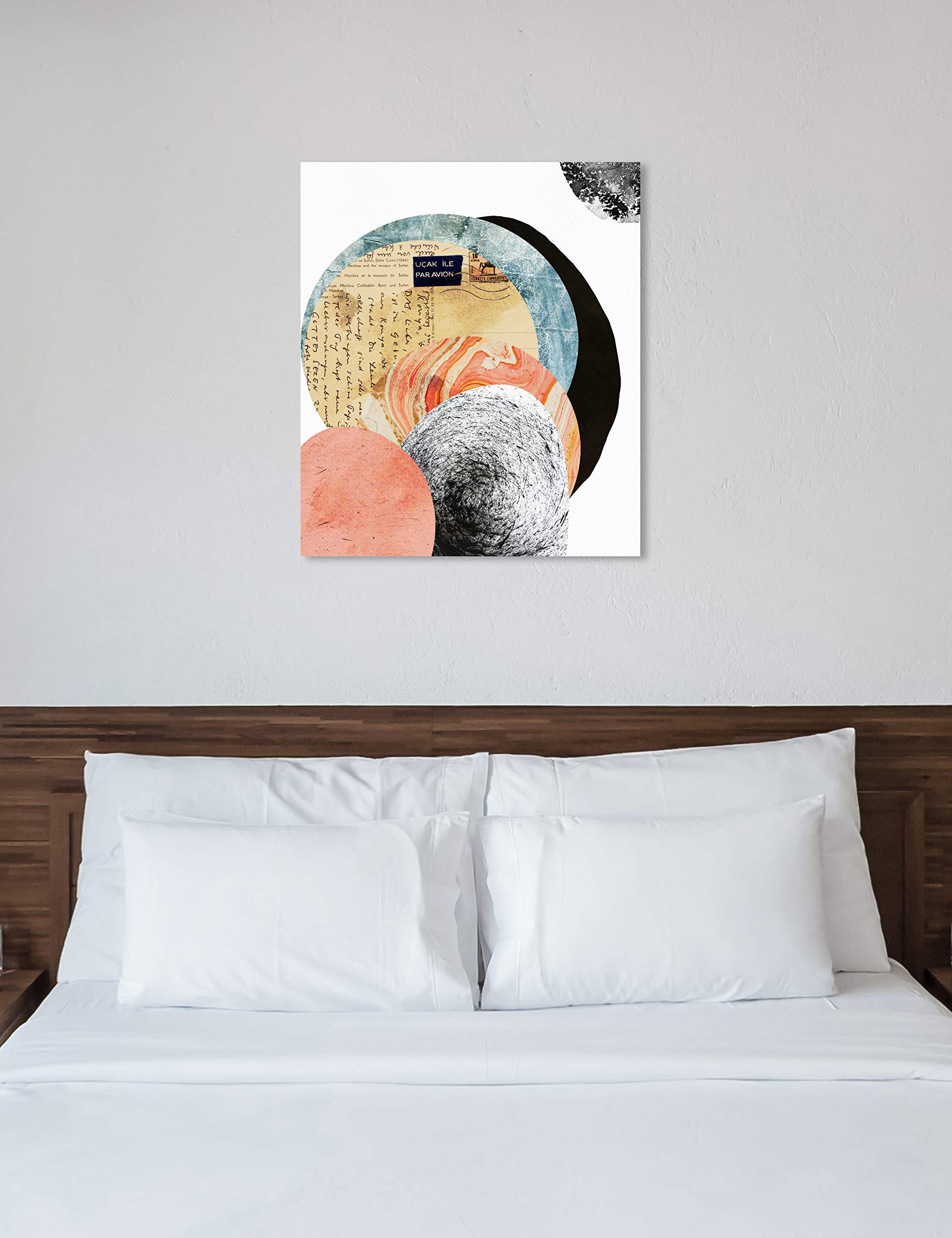 Oliver Gal Artist Co. Abstract Wall Art Canvas Print 'Letters to The' - 36x45 Inches, Brown & Orange - Modern Home Decor for Living Room, Bedroom & Office
