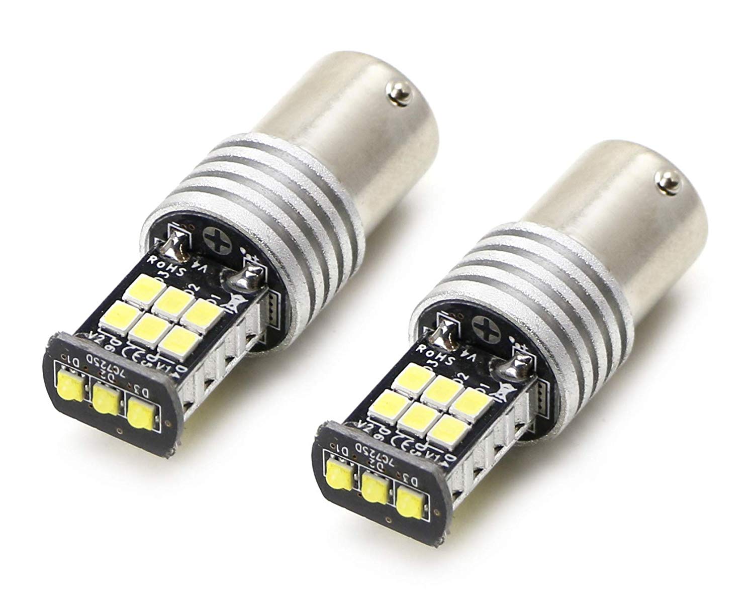 1156 LED Bulb - 3 Top SMD & 12 Side SMD for 360° Bright Backup Lights | High Visibility Reverse Lights for Trucks, Cars, SUVs | Durable & Energy Efficient Replacement Bulb