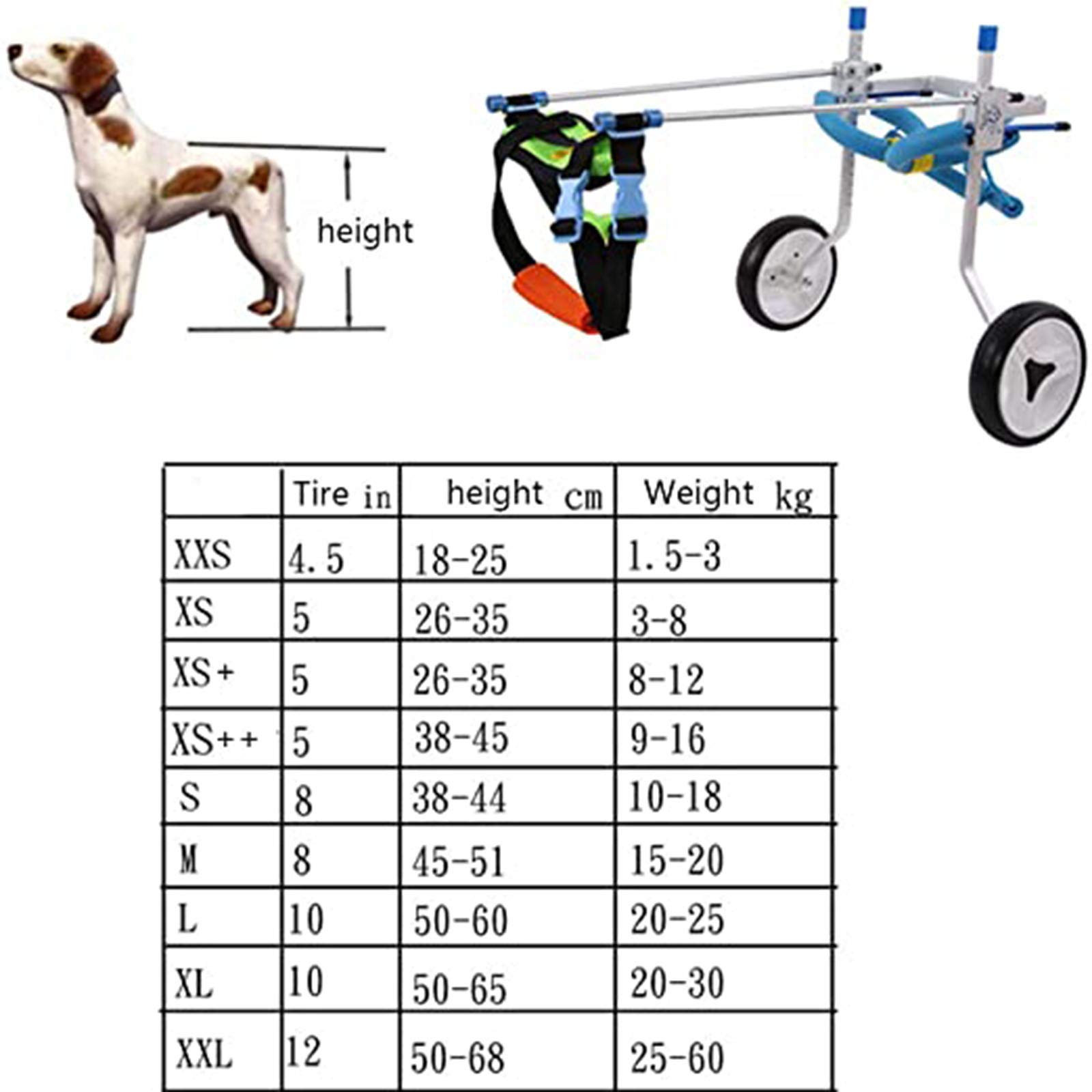 Stainless Steel Dog Wheelchair for Small Pets - Adjustable Hind Leg Support Cart for Handicapped Dogs & Cats (XXS) | Ideal for Retrievers, Huskies & Disabled Pets - Perfect for Mobility Assistance & Rehabilitation Therapy