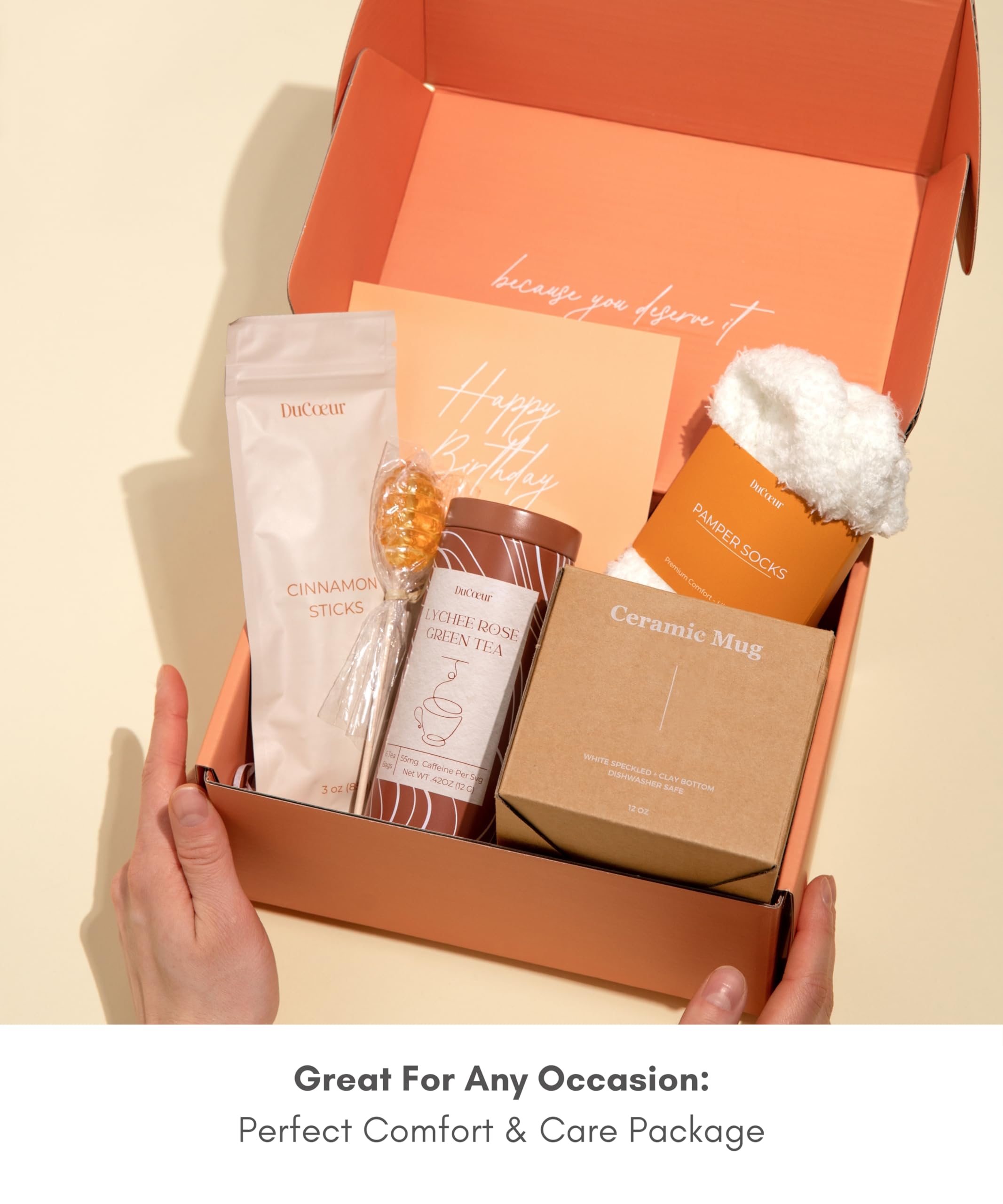 Premium Tea Gift Box for Women - Luxury Self Care Package with Wellness Gifts, Sympathy & Get Well Soon Gift Basket for Mom - Includes High-Quality Tea & Accessories | Perfect for Relaxation, Spa Days & Thoughtful Gifting