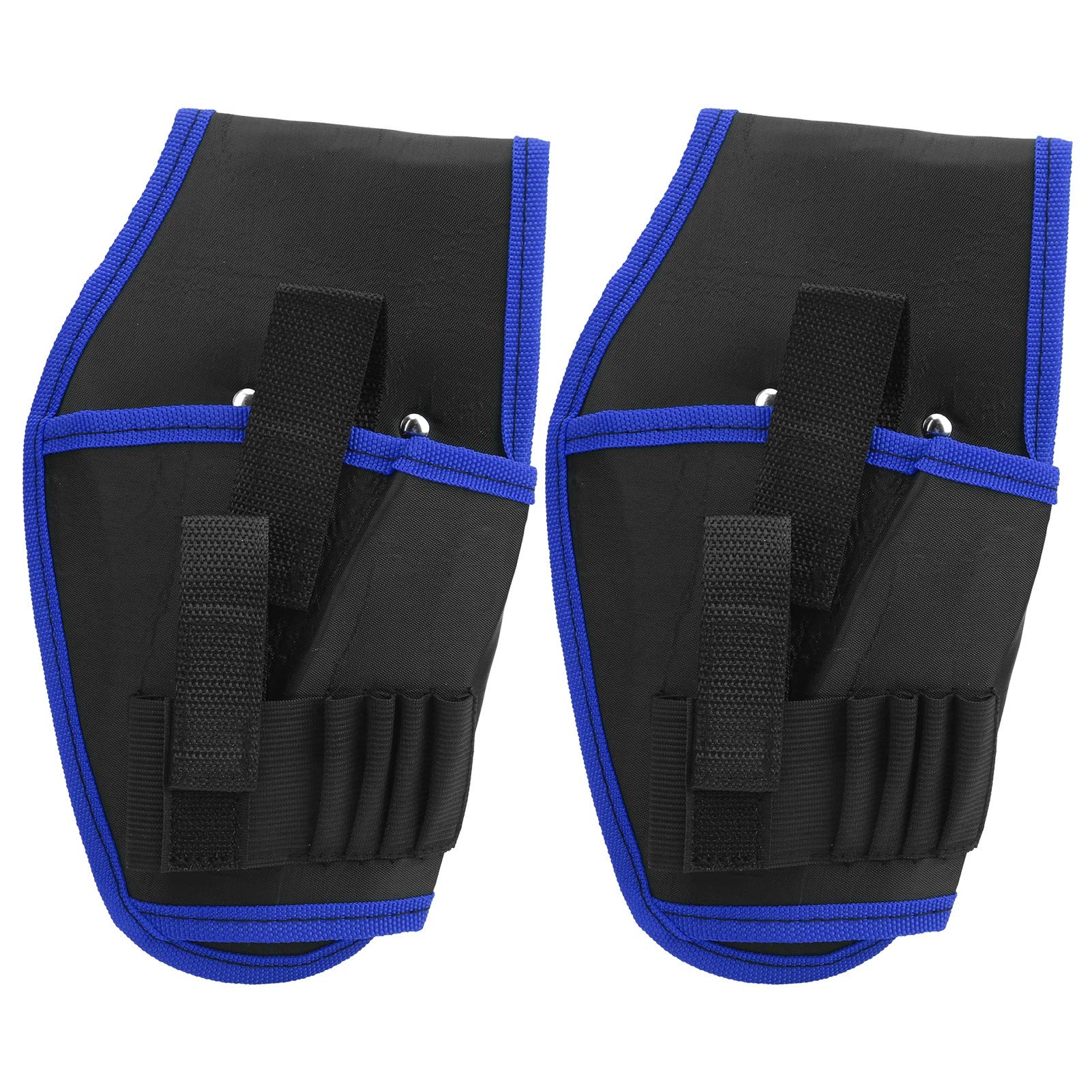 2Pcs Electric Drill Belt Pouch - Portable Cordless Drill Tool Bag for Electricians & DIYers - Durable Multi-Pocket Organizer for Screwdrivers, Bits & Small Tools (Workshop, Construction, Home Repair)