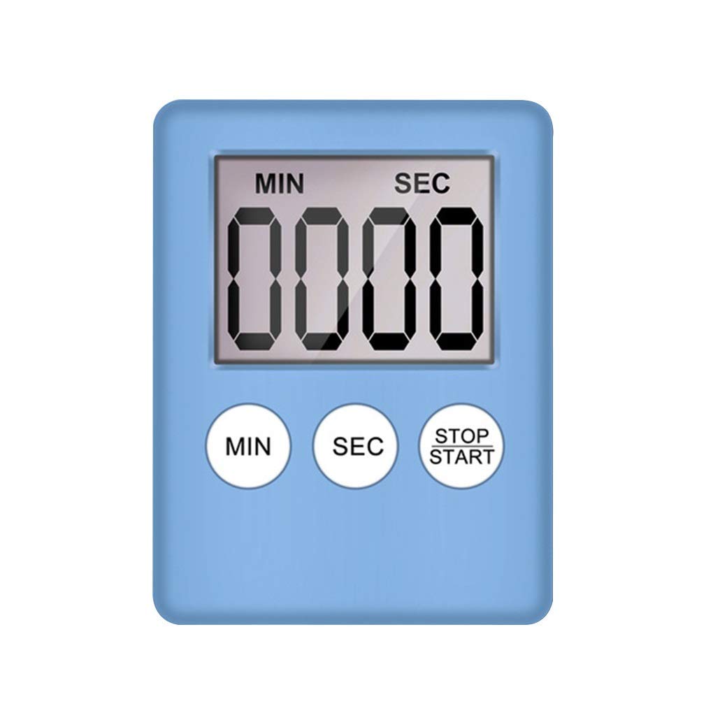 Premium Digital Kitchen Timer with LCD Screen - Portable Countdown Alarm Clock for Cooking, Baking, Studying & Kids Activities (Dark Blue/Blue) | Ideal for Home, School & Professional Kitchens