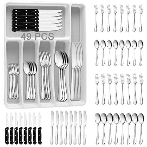 49PCS Silver with Tray