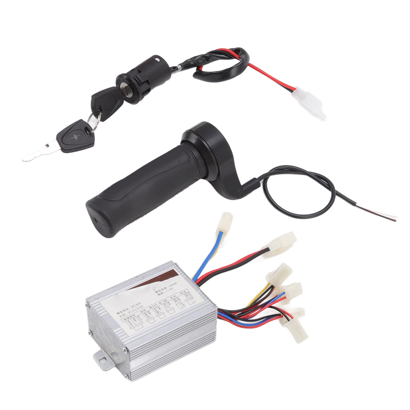 36V 500W Electric Scooter Brush Motor Controller with Throttle Grip - Compatible with E-Bikes, Electric Scooters & Door Locks - Perfect for Commuting, Urban Travel & Home Security Systems
