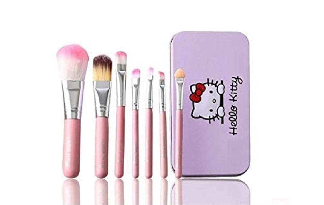 JEKANAZO'S Professional Makeup Combo Set - 6155 Tya Makeup Kit with 7-Piece Pink Hello Kitty Brush Set & 2 Beauty Blenders | Complete 10-Piece Makeup Collection for Beginners & Professionals | Perfect for Daily Use, Travel, and Gift Giving
