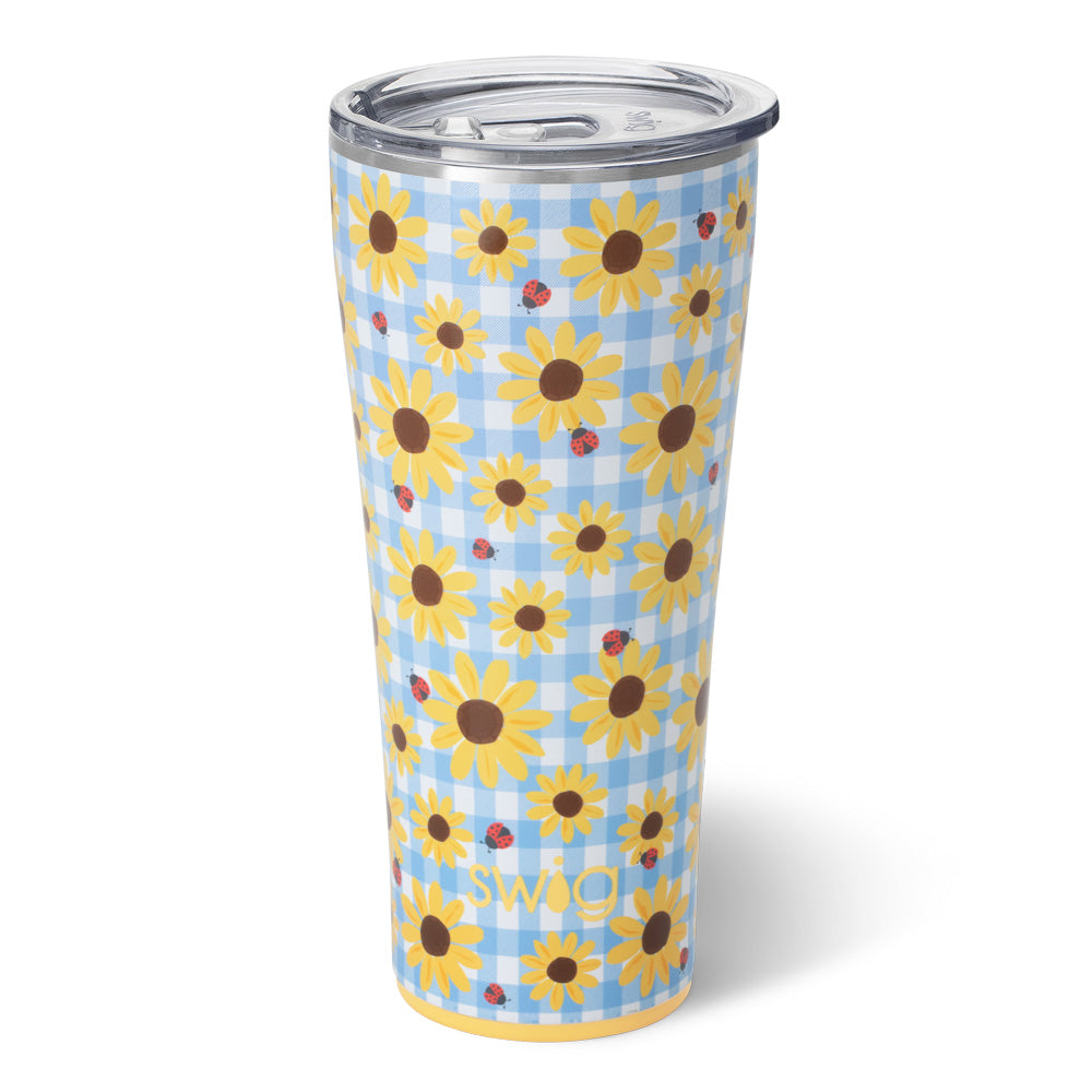 32oz Insulated Picnic Basket Tumbler - Leakproof Stainless Steel Travel Mug for Outdoor Camping, Beach & Picnics - Keeps Drinks Hot/Cold for Hours
