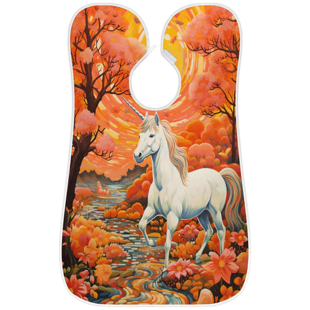 Colorful Unicorn Beard Bib for Men - Waterproof Shaving Apron with Sink Catcher, Hair Dye Cape & Makeup Artist Accessory - Perfect for Barbershops, Home Grooming & Salon Haircuts (Great Gift for Beard Enthusiasts)