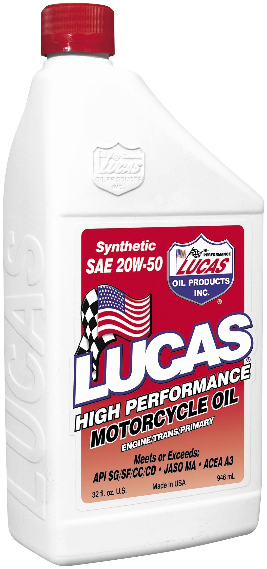 Lucas Oil 10702 SYN SAE 20W-50 Synthetic Motor Oil - 6 Pack Case - High Performance Engine Protection for Cars, Trucks & Motorcycles in Extreme Temperatures