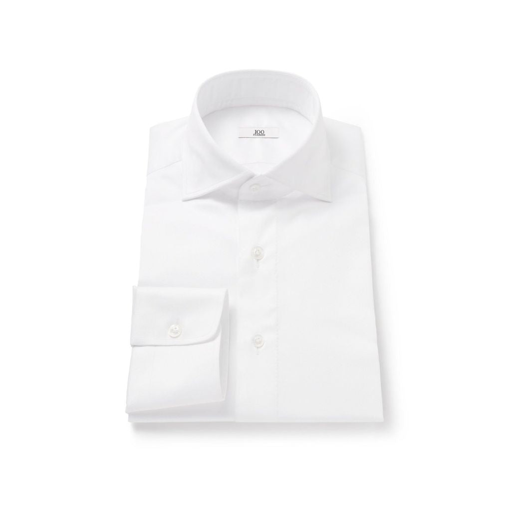HENRY SARTORIAL x 100 HANDS Premium Twill Cotton Shirt for Men - Classic White Button Down Dress Shirt - Perfect for Business, Office & Formal Occasions