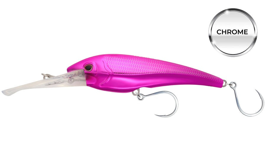 Nomad DTX Minnow Chrome Limited Edition Heavy Duty Sinking Trolling Lure - Saltwater Fishing Bait for Tuna, Wahoo & Mahi Mahi | Deep Sea & Offshore Fishing Gear