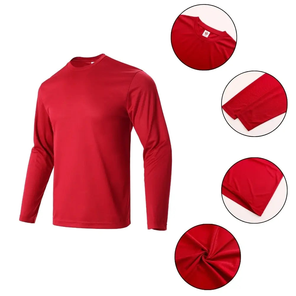 Men's Performance Long Sleeve T-Shirt - Moisture Wicking Athletic Shirt for Running, Gym & Outdoor Activities