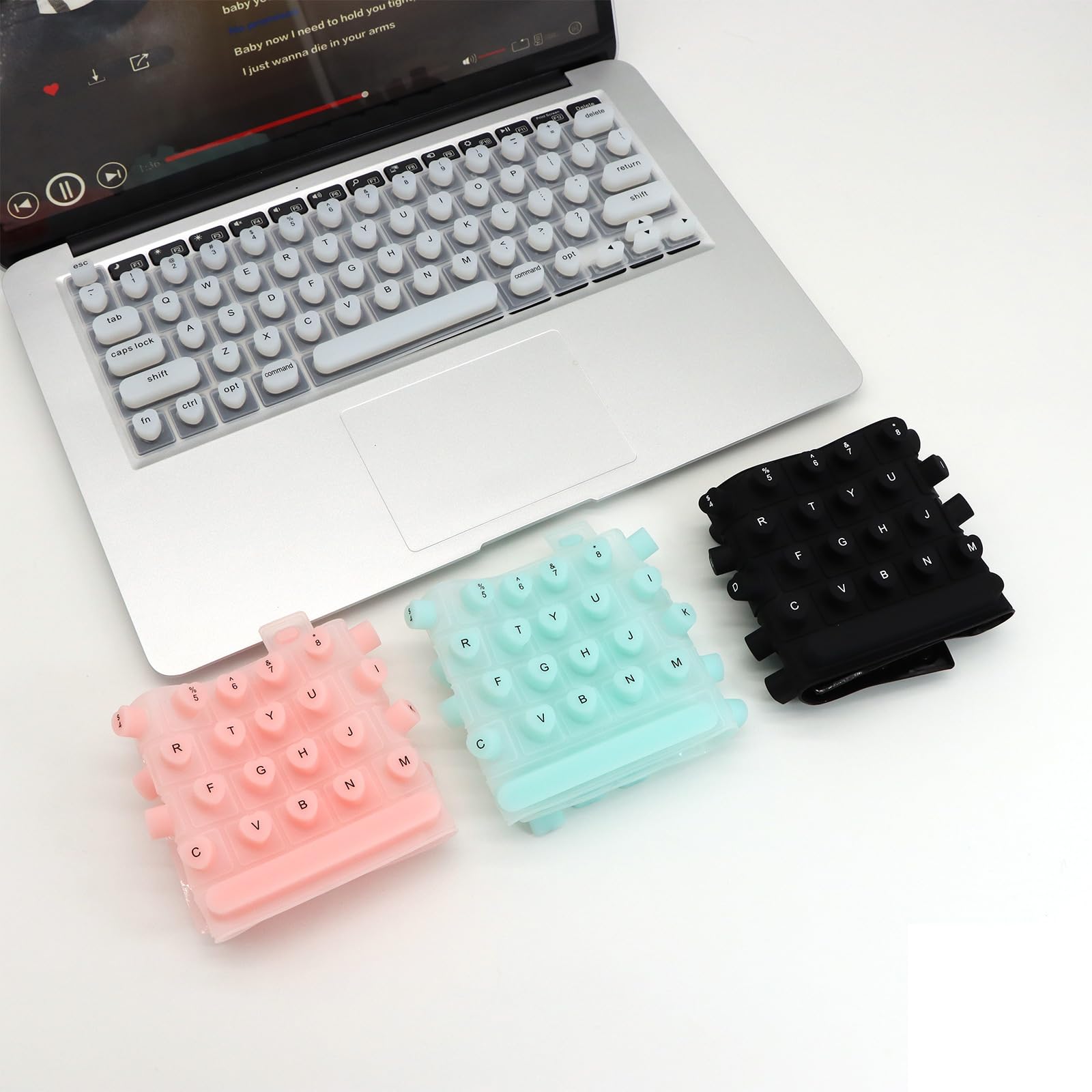 MacBook Keyboard Cover for MacBook Air & Pro Series - Long Nails Friendly, Anti-Dust Protective Keyboard Protector (Black) | Perfect for Nail Art Enthusiasts & Office Work