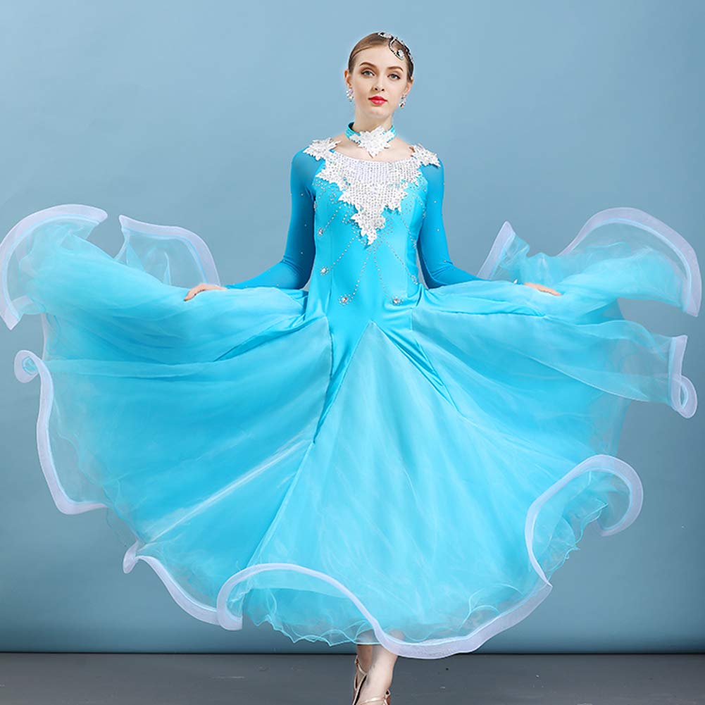 Elegant Women's Ballroom Dance Competition Dress - Smooth Latin Dance Gown for Professional Performances & Social Events