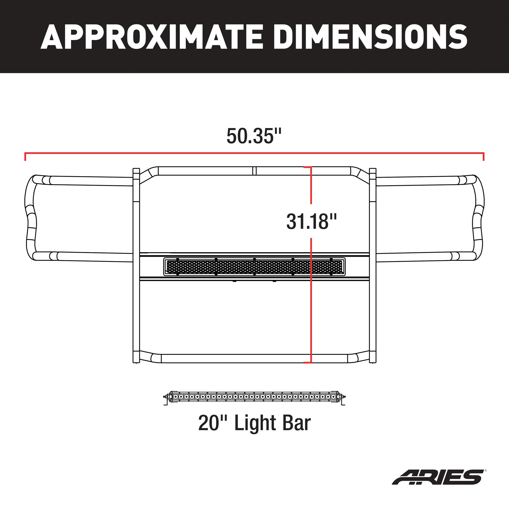 ARIES 2170000 Pro Series Black Steel Grille Guard with LED Light Bar for Jeep Wrangler JK (2007-2018) - Heavy Duty Off-Road Protection & Styling Upgrade for Adventure & Trail Riding