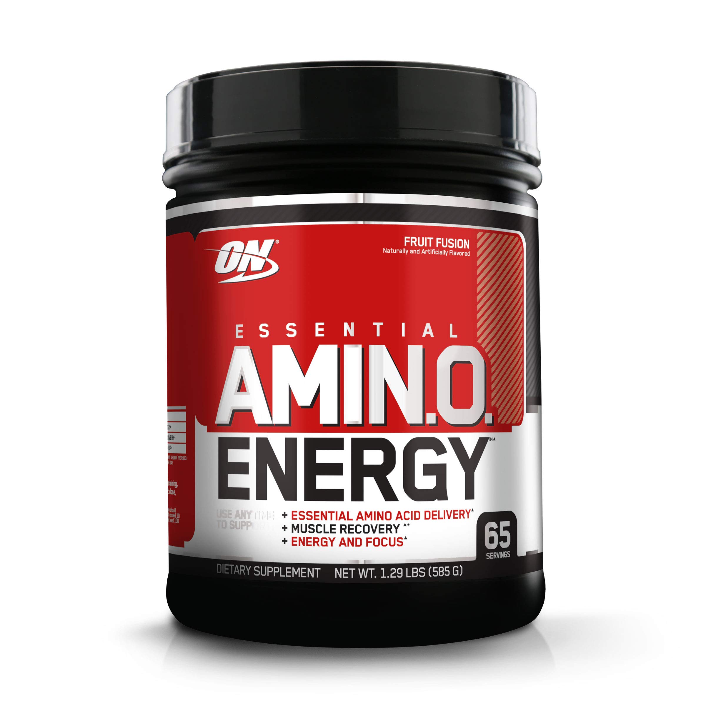 Optimum Nutrition Amino Energy Pre Workout Powder - Green Tea, BCAA, Amino Acids, Keto Friendly with Green Coffee Extract - Fruit Fusion Flavor, 65 Servings for Gym, Fitness & Energy Boost