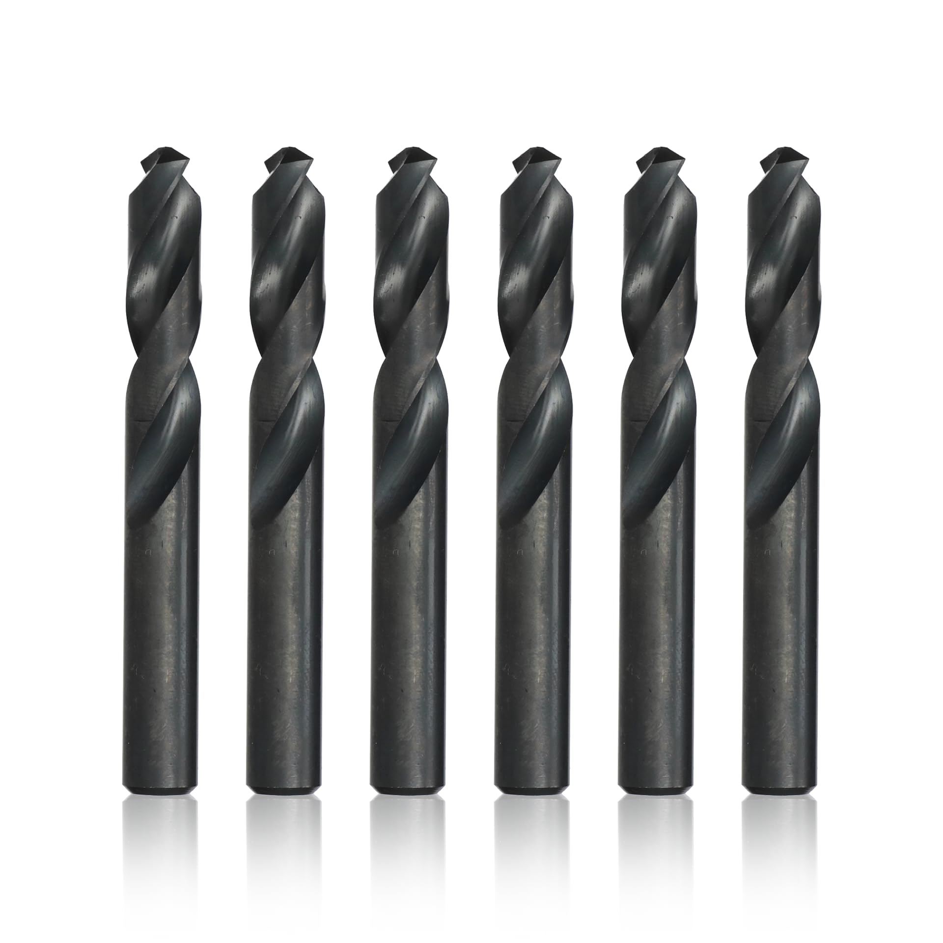 High-Speed Steel Stub Drill Bit Set - 6 Pack for Heavy Duty Metal Drilling