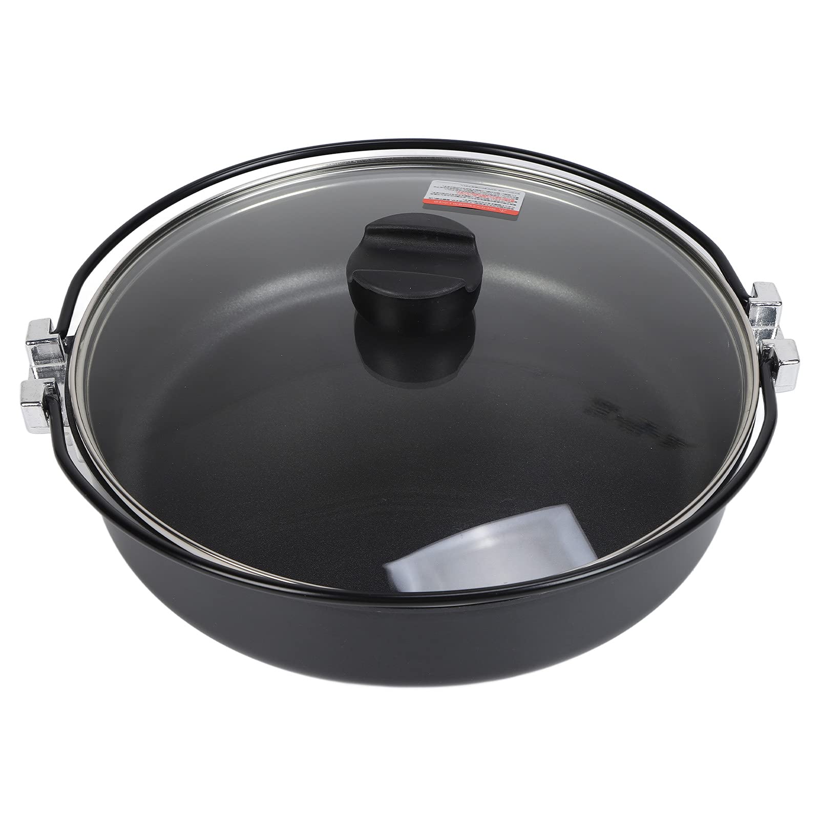 Premium Multi-Purpose Cooking Pan with Tempered Glass Lid & 2 Ergonomic Handles - Ideal for Soup, Stew & Frying - Perfect for Home Kitchen & Restaurant Use