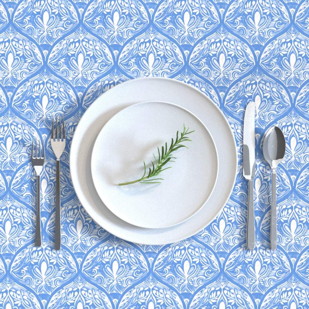 Custom Spoonflower Cotton Sateen Tablecloth 70