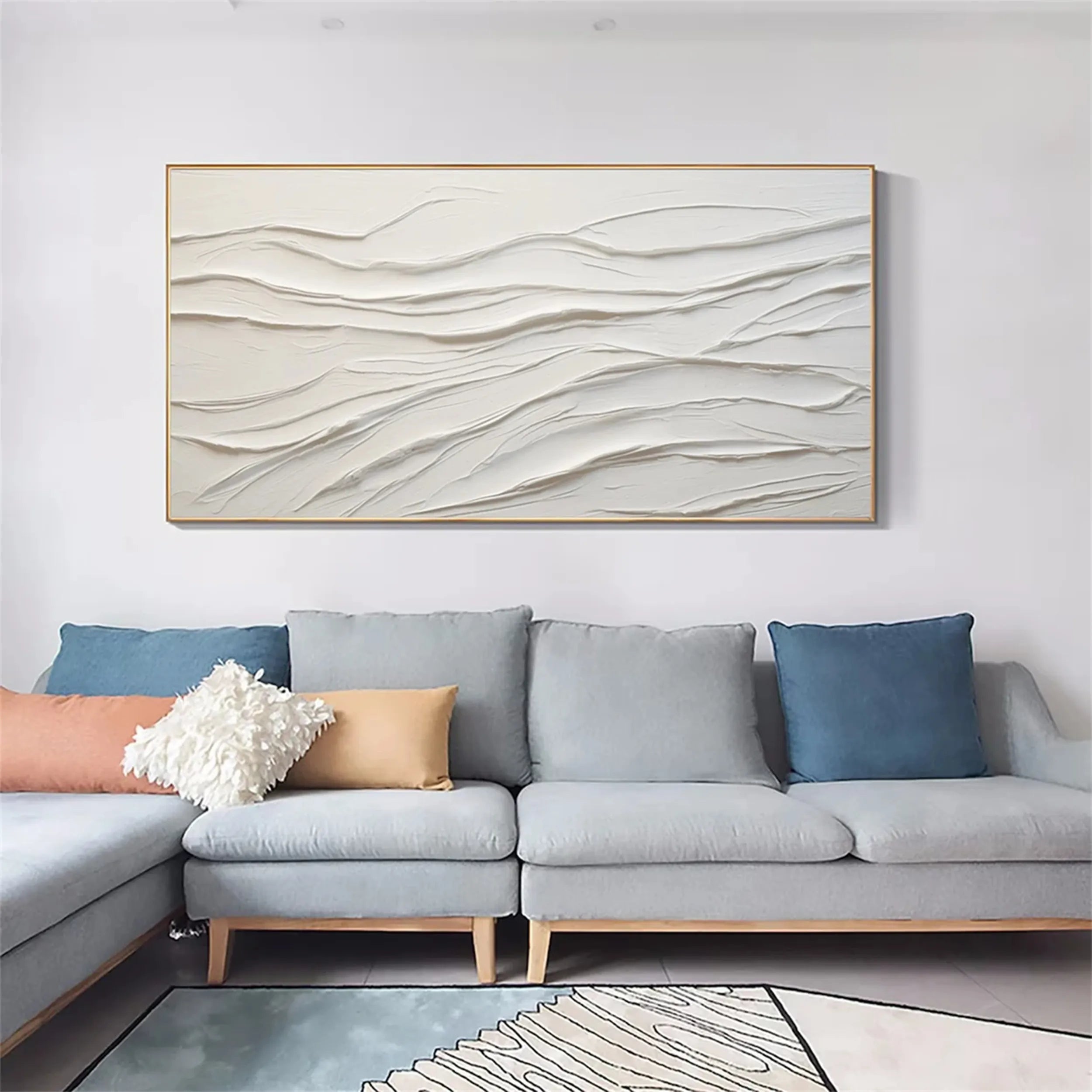 Minimalist Textured Plaster Art Painting - Modern Abstract Wall Decor for Living Room, Bedroom & Office | #MM174